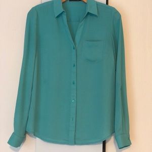 Lightweight button down dress shirt.